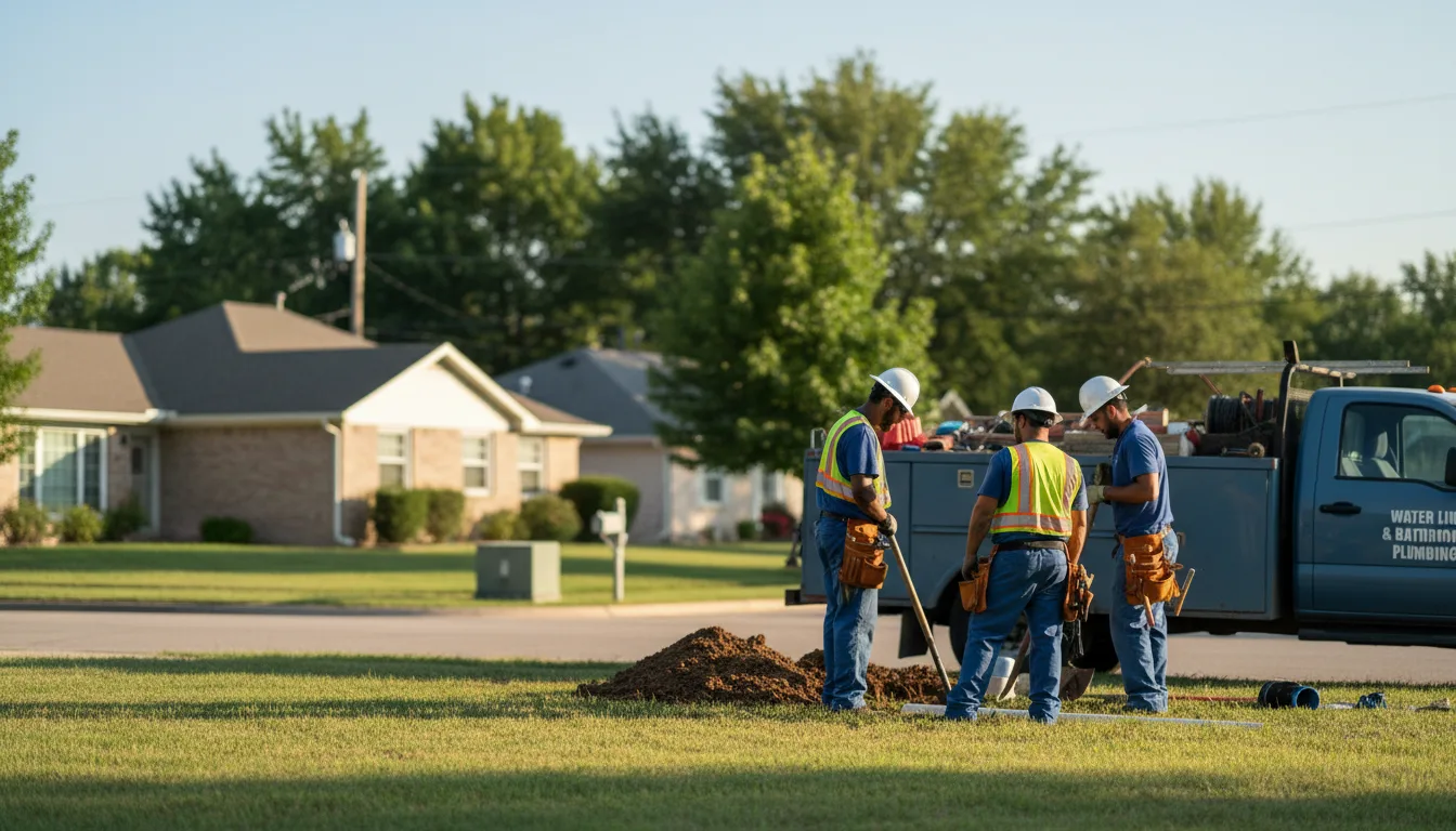 Residential water line and bathroom plumbing service in Anderson, SC